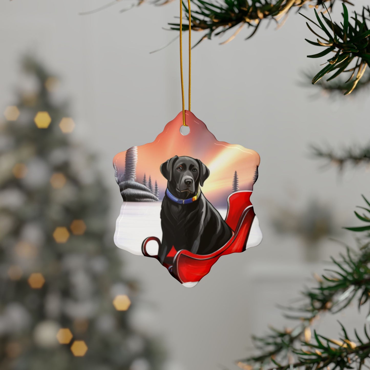 Yellow Labrador Christmas joyful, Christmas dog,  joyful Christmas