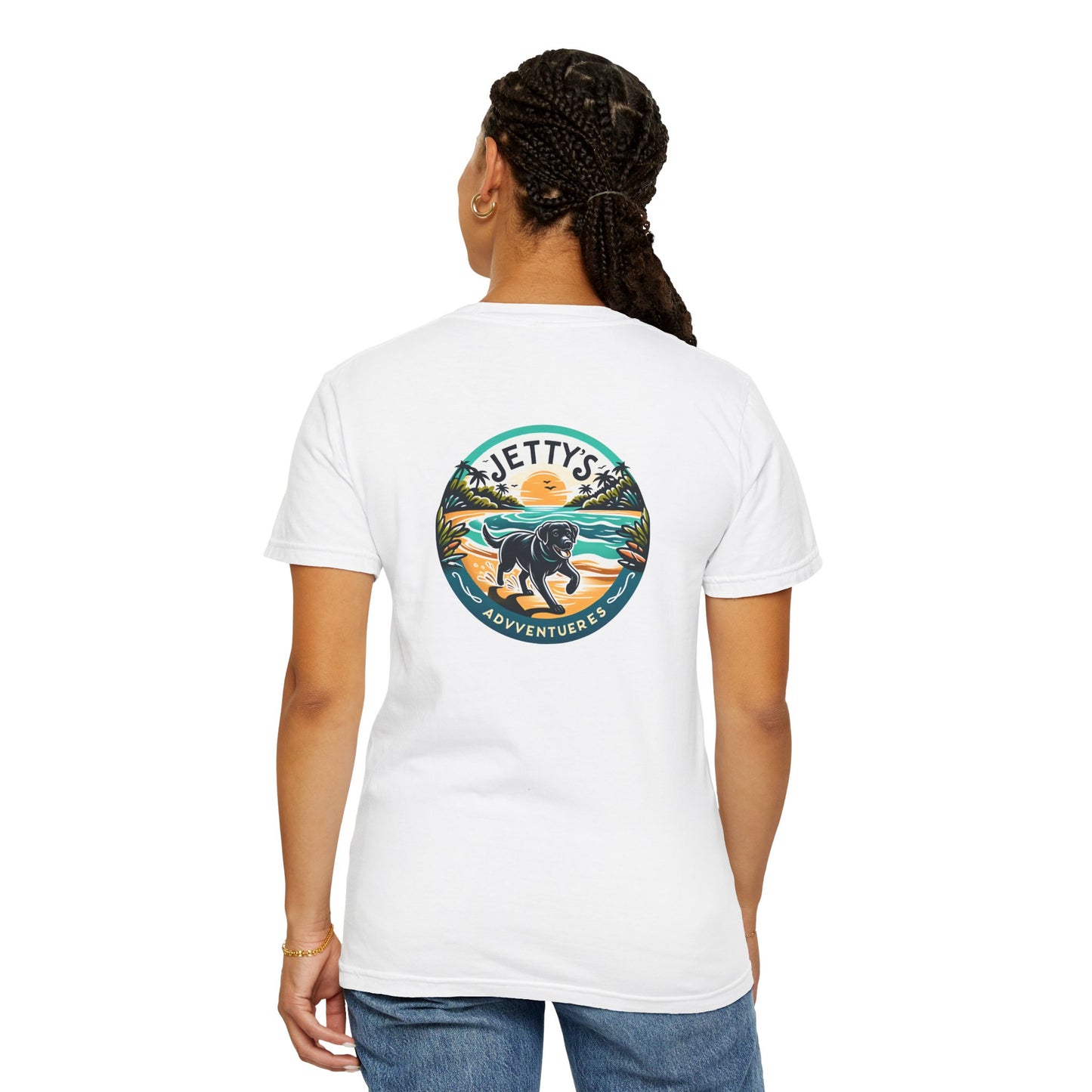 Beach Bound, two labs , Unisex Garment-Dyed T-shirt
