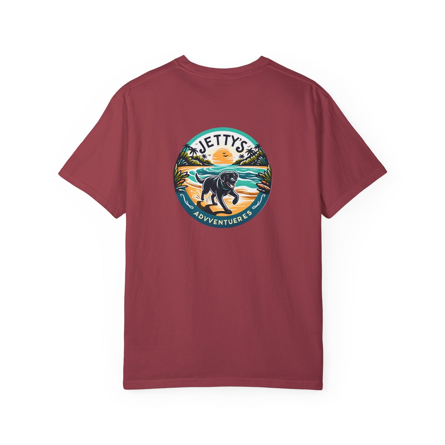 Beach Bound, two labs , Unisex Garment-Dyed T-shirt