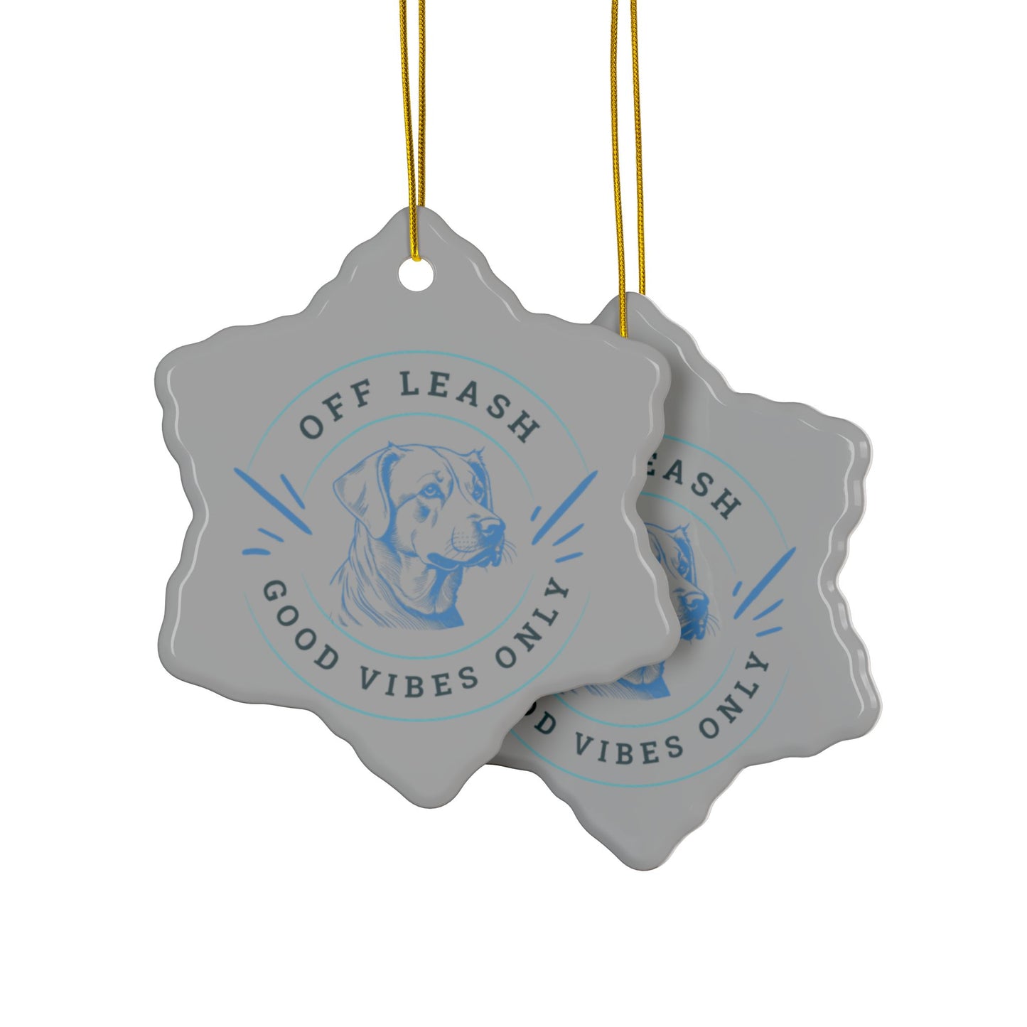 Labrador Christmas, Ceramic Ornaments, 2-Side Print, (1pc, 3pcs, 5pcs, 10pcs)