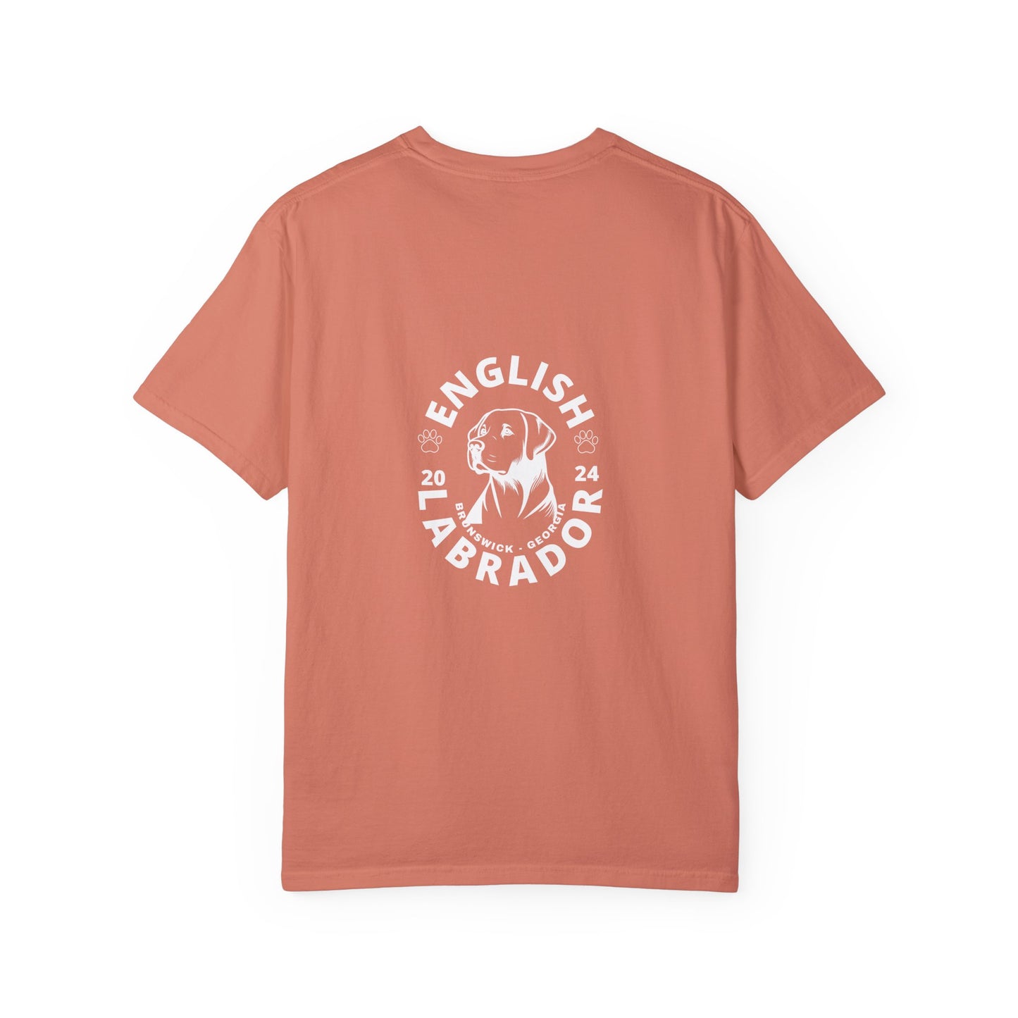 English Labrador print, Unisex Garment-Dyed T-shirt