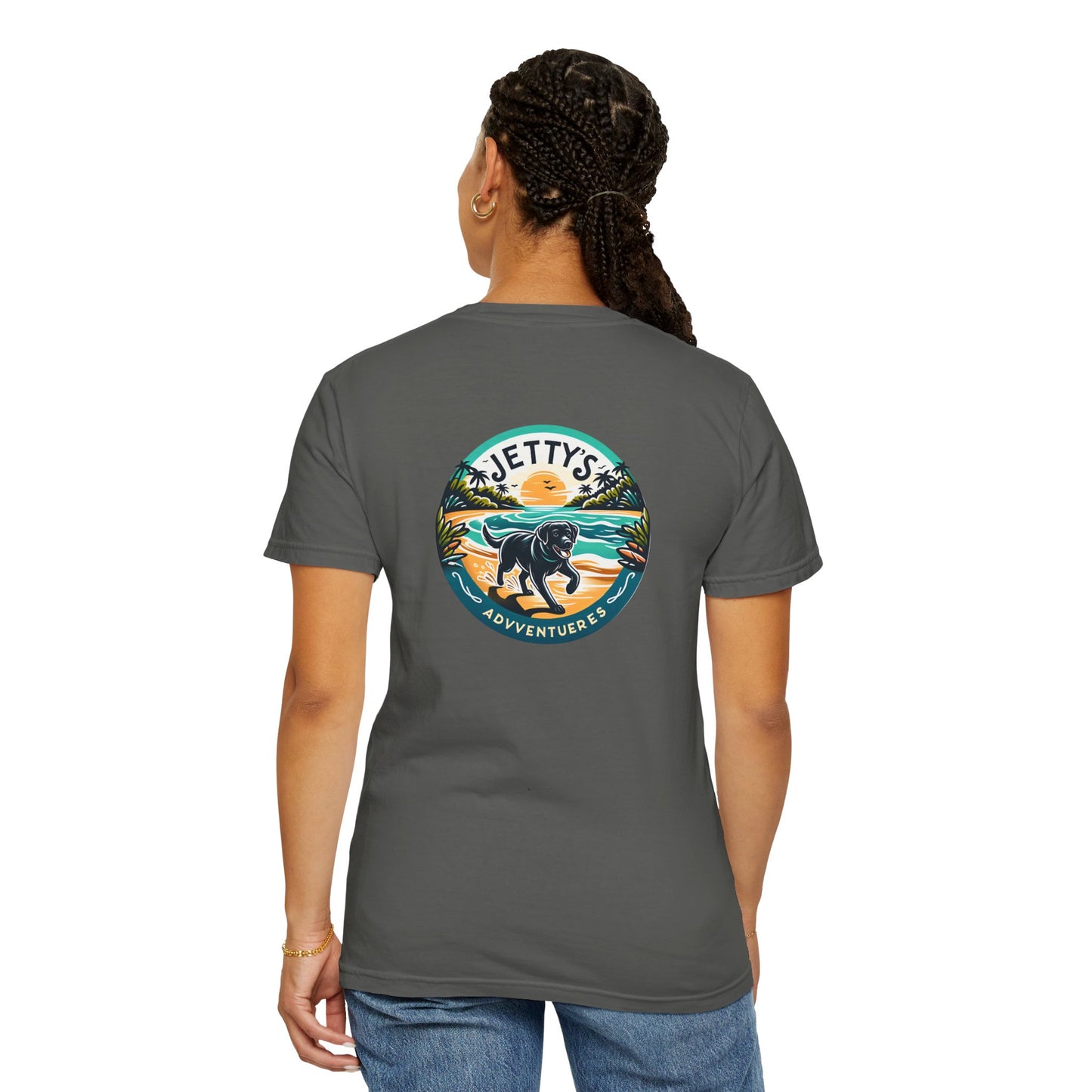 Beach Bound, two labs , Unisex Garment-Dyed T-shirt