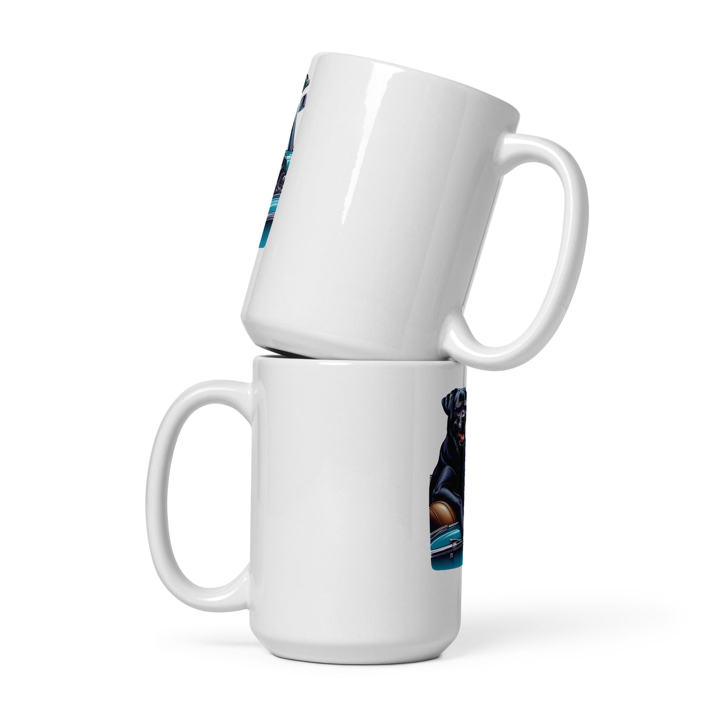 Classic 1950’s lab, White glossy mug