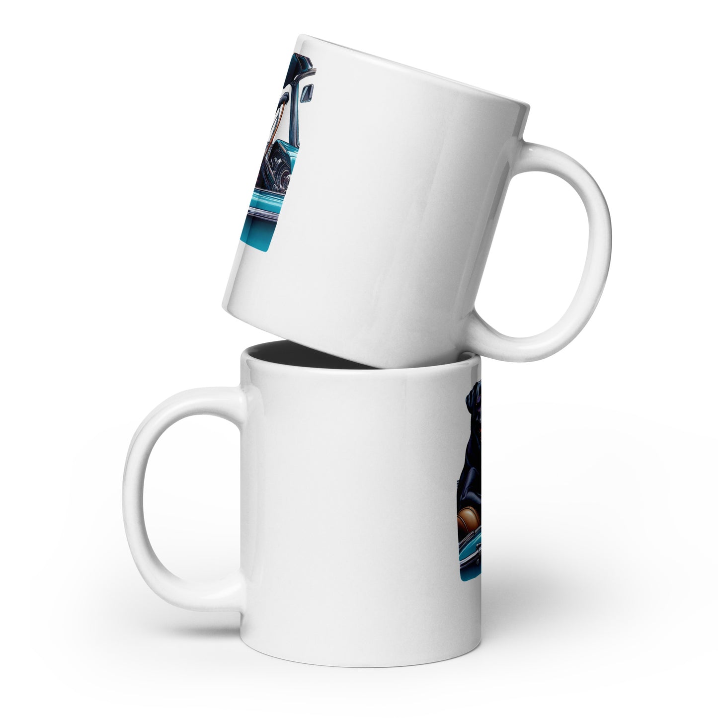 Classic 1950’s lab, White glossy mug